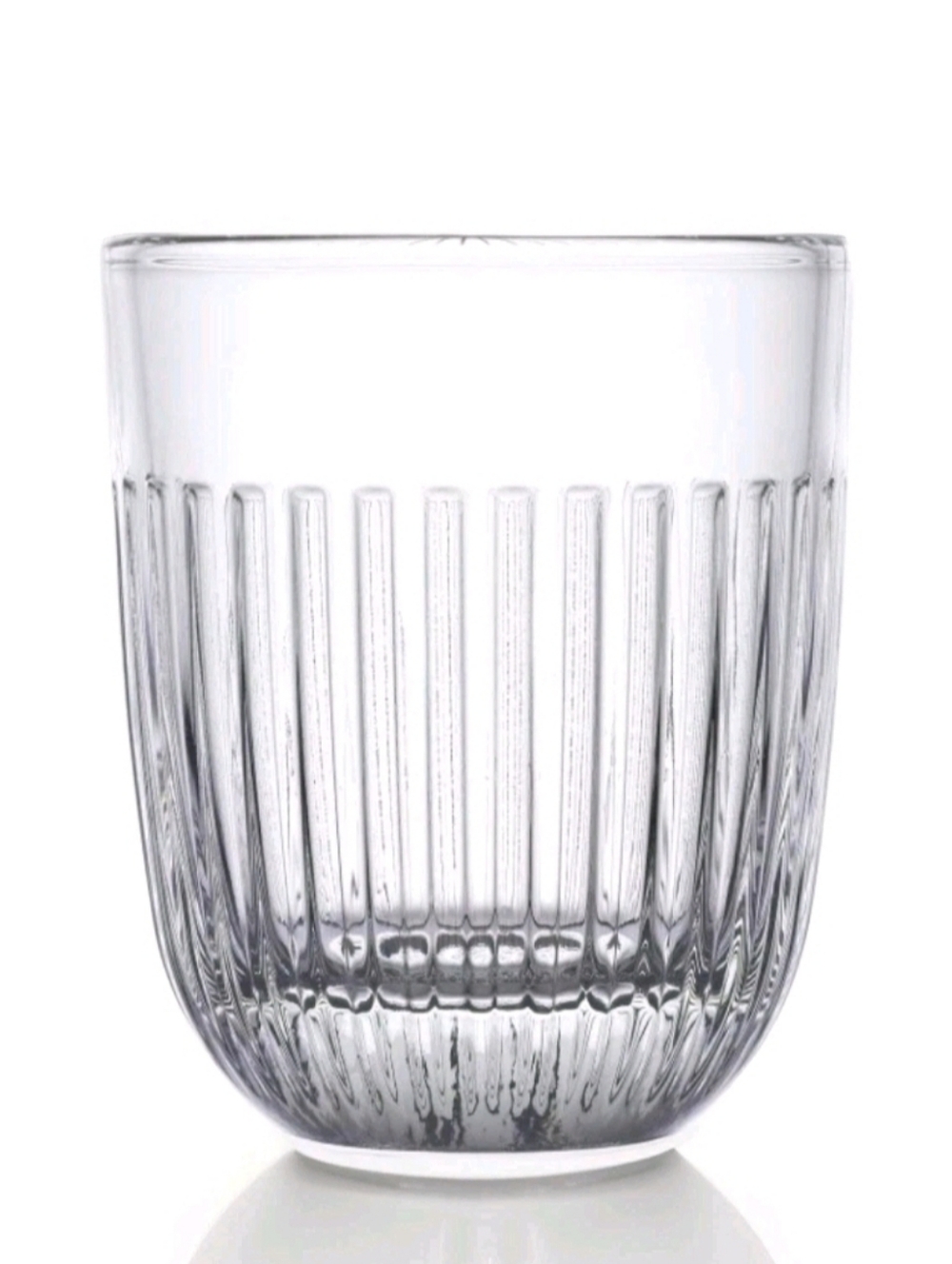 La Rochere Quessant Glass Tumblers Set of 6 French Clear Drinkware Vertical Line